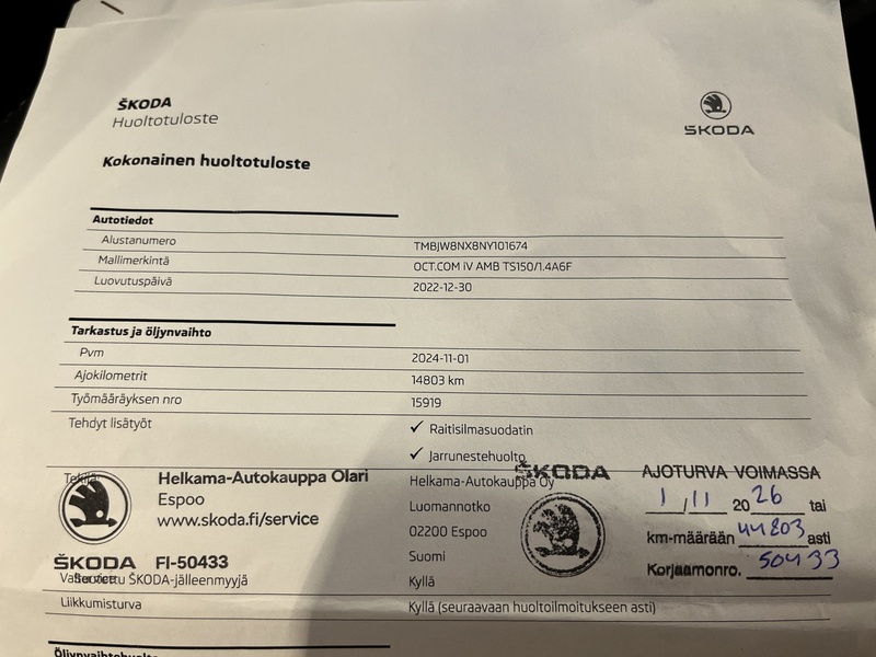 Skoda Octavia vaihtoauto