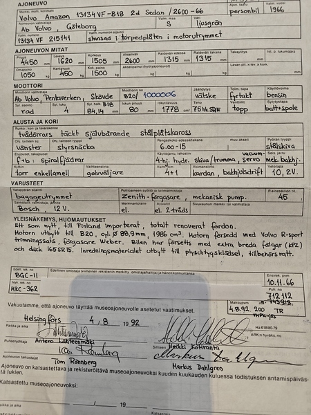 Volvo Amazon vaihtoauto