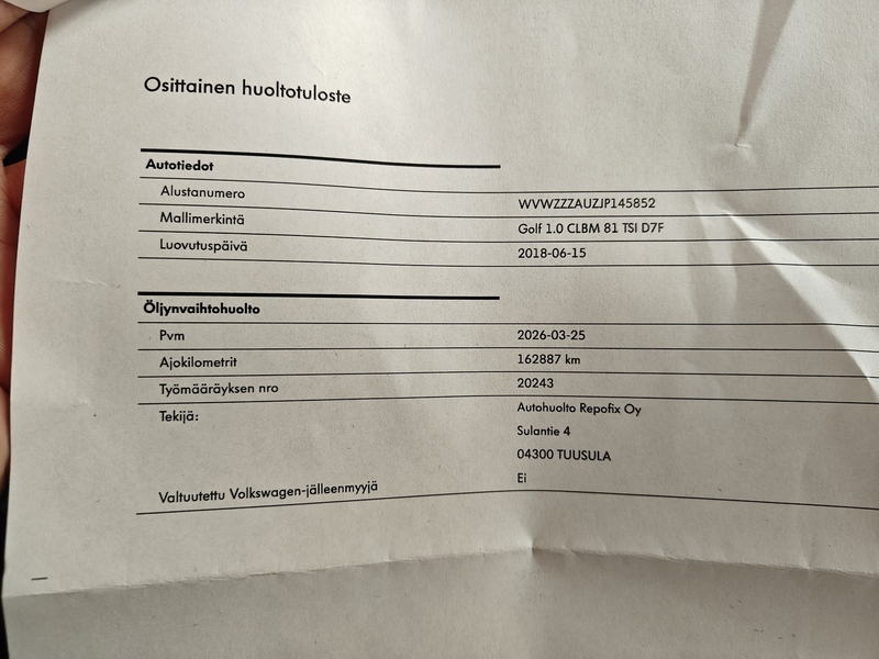 Volkswagen Golf vaihtoauto