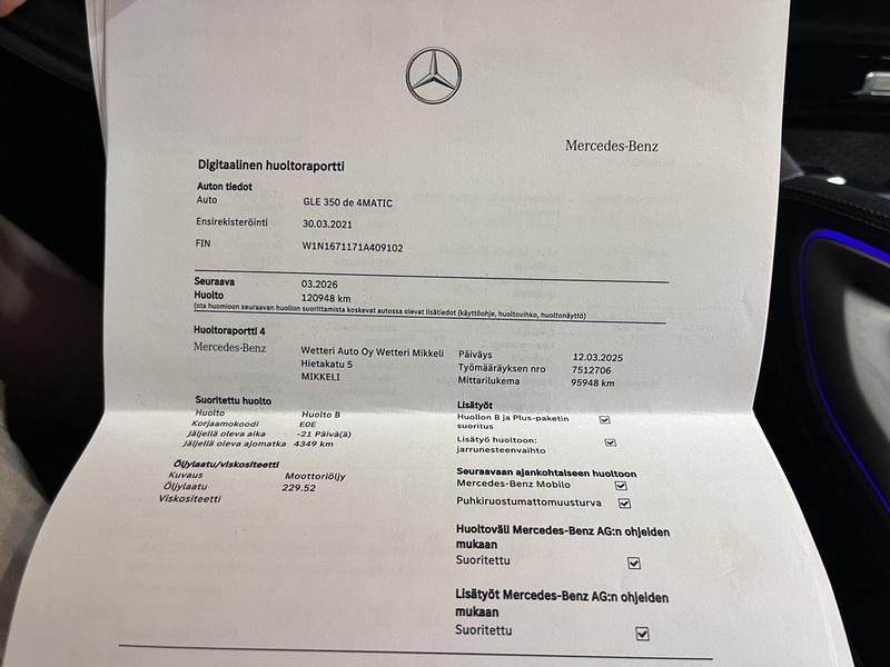 Mercedes-Benz GLE vaihtoauto