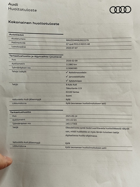 Audi Q7 vaihtoauto