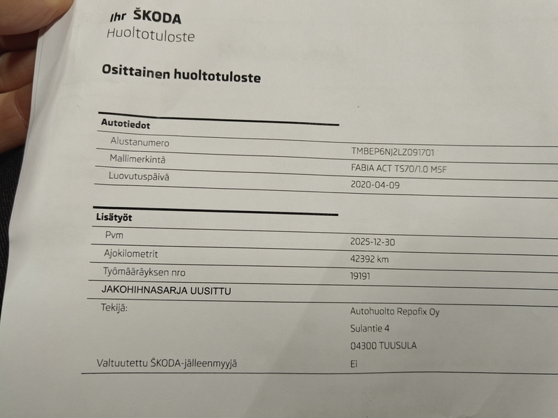 Skoda Fabia vaihtoauto