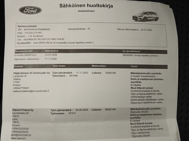 Ford Focus vaihtoauto
