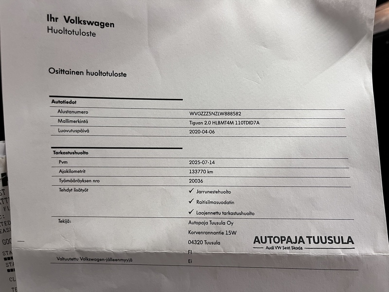 Volkswagen Tiguan vaihtoauto