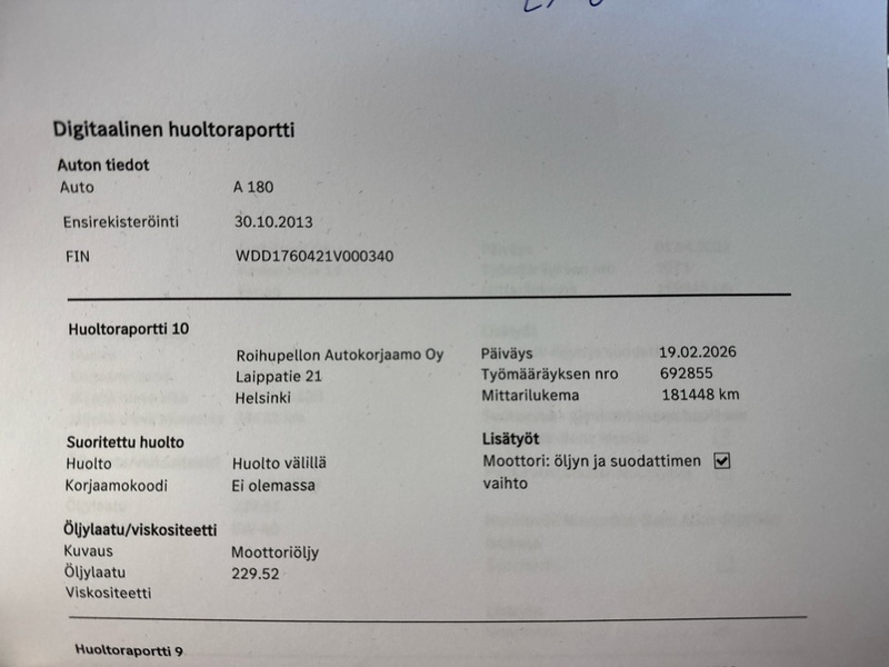 Mercedes-Benz A vaihtoauto