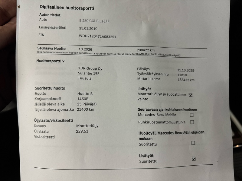 Mercedes-Benz E vaihtoauto