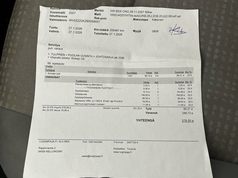 Volkswagen Caddy vaihtoauto