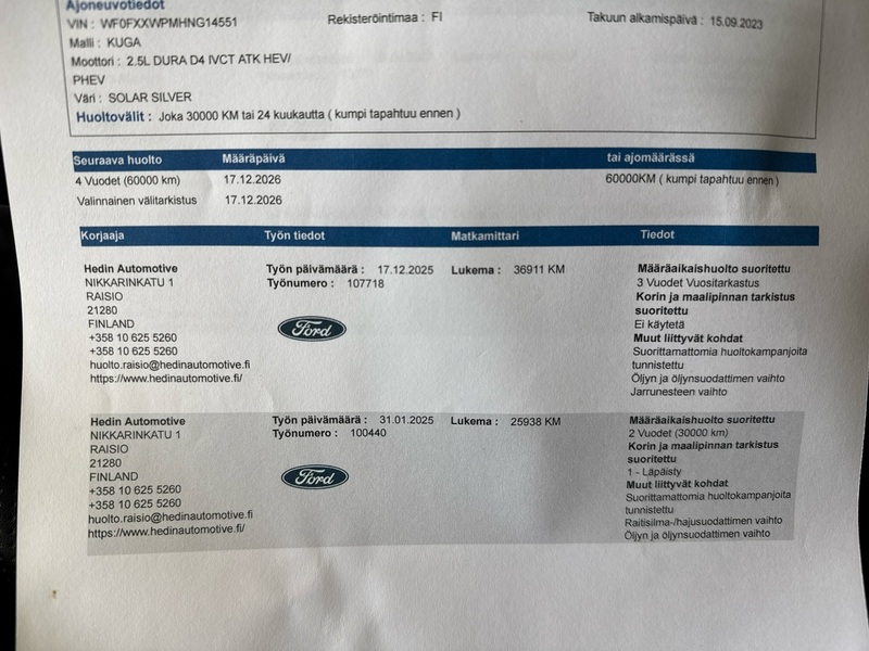 Ford Kuga vaihtoauto
