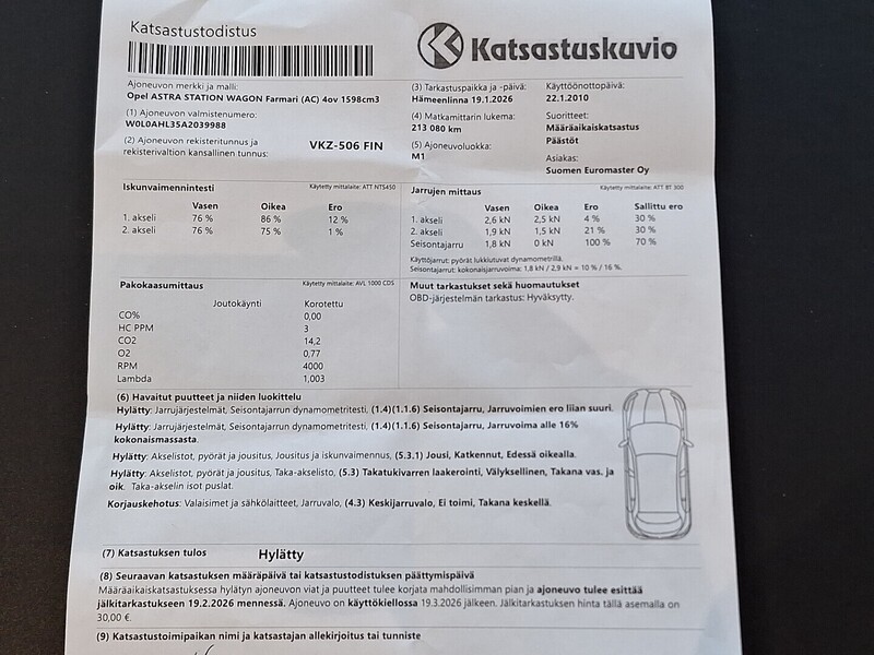 Opel Astra vaihtoauto