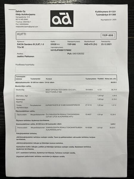 Dacia Sandero vaihtoauto