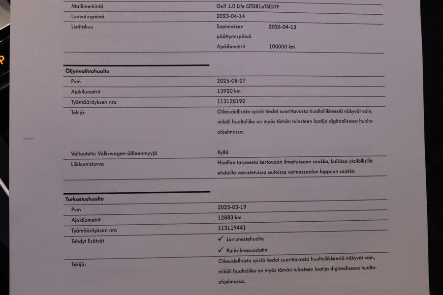 Volkswagen Golf vaihtoauto