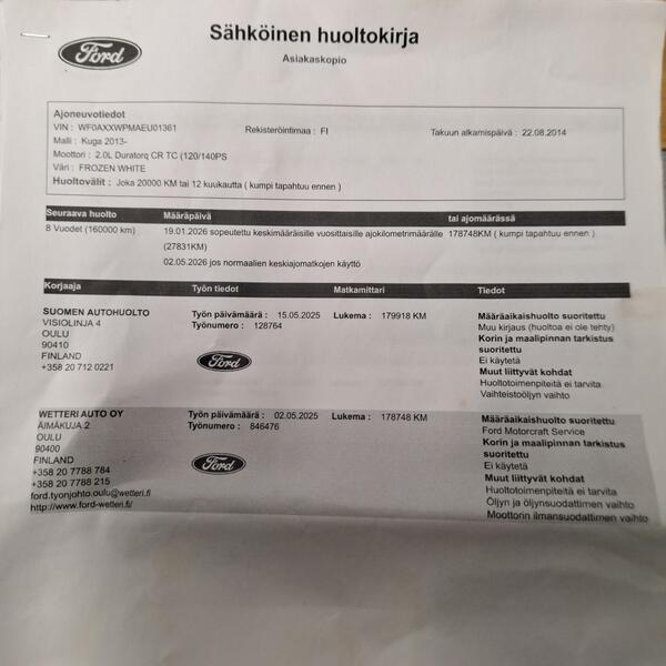 Ford Kuga vaihtoauto