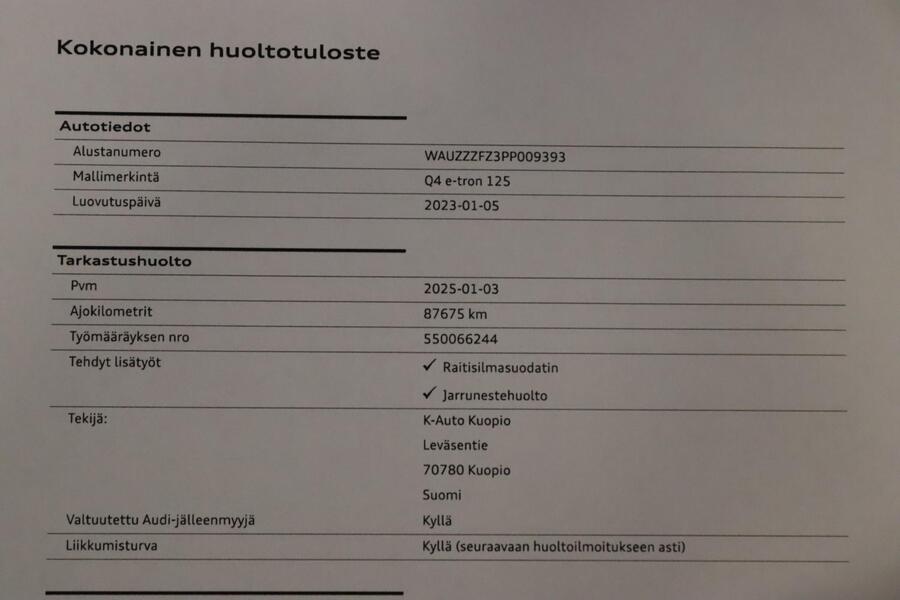 Audi Q4 e-tron vaihtoauto