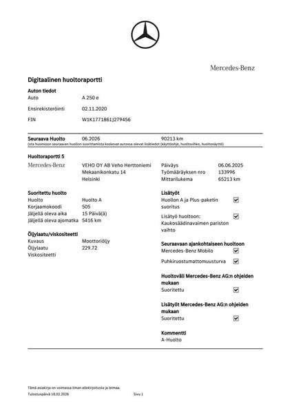 Mercedes-Benz A vaihtoauto