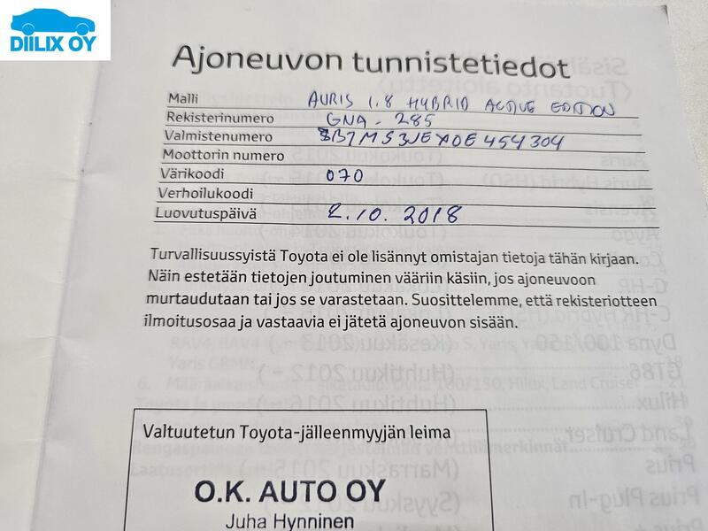 Toyota Auris vaihtoauto