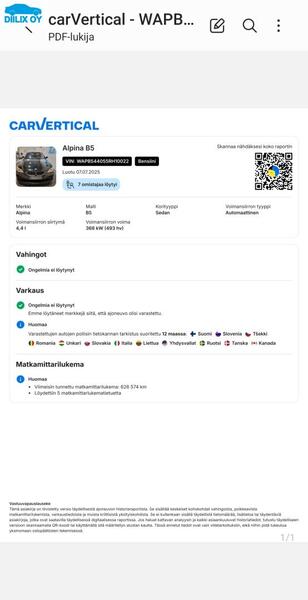 BMW Alpina vaihtoauto