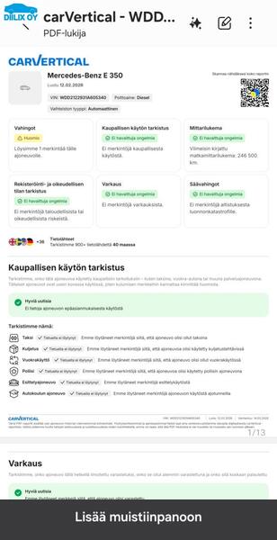 Mercedes-Benz E vaihtoauto