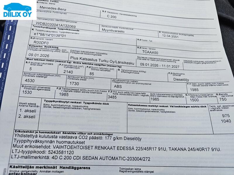 Mercedes-Benz C vaihtoauto