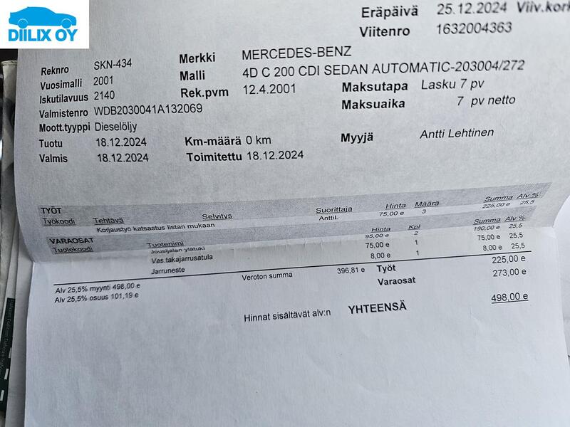 Mercedes-Benz C vaihtoauto