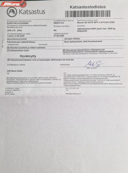 Nissan NOTE vaihtoauto