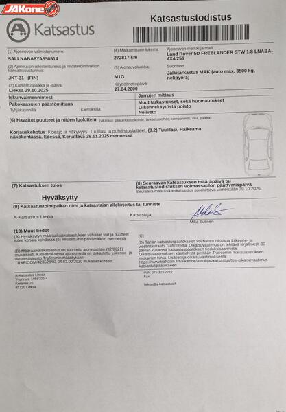 Land Rover Freelander vaihtoauto