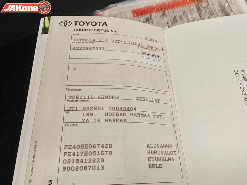 Toyota Corolla vaihtoauto