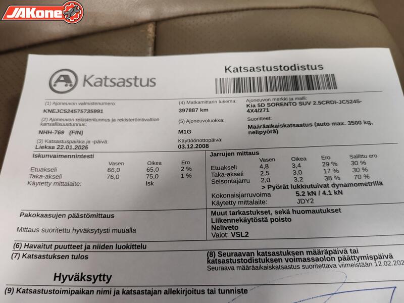 Kia Sorento vaihtoauto