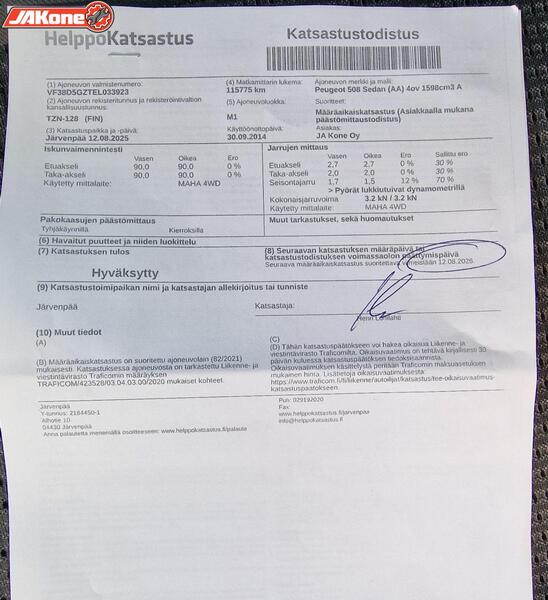 Peugeot 508 vaihtoauto