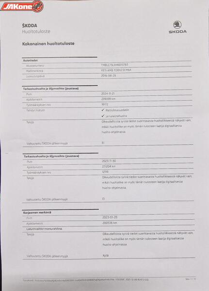 Skoda Yeti vaihtoauto