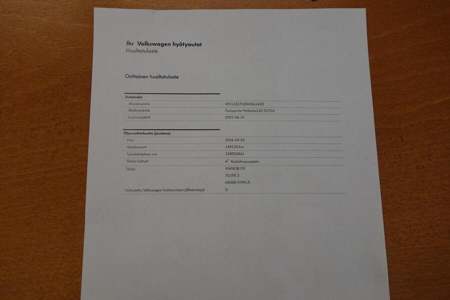 Volkswagen Transporter vaihtoauto