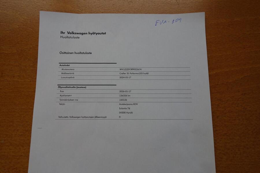 Volkswagen Crafter vaihtoauto