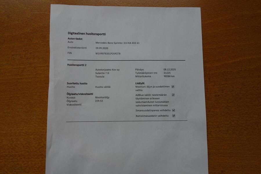 Mercedes-Benz Sprinter vaihtoauto