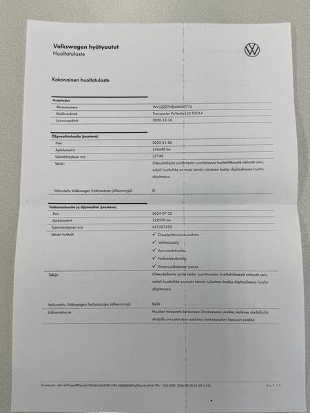 Volkswagen Transporter vaihtoauto