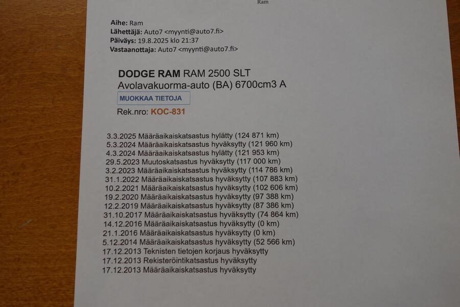 Dodge Ram vaihtoauto