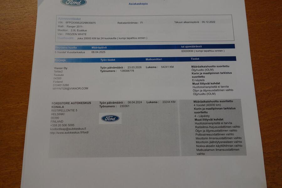 Ford Ranger vaihtoauto