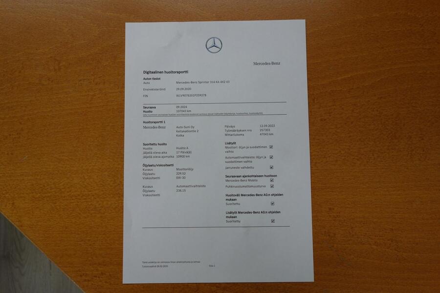 Mercedes-Benz Sprinter vaihtoauto