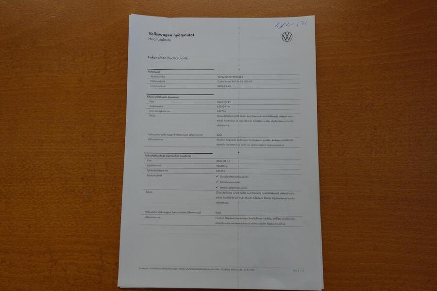 Volkswagen Caddy Maxi vaihtoauto