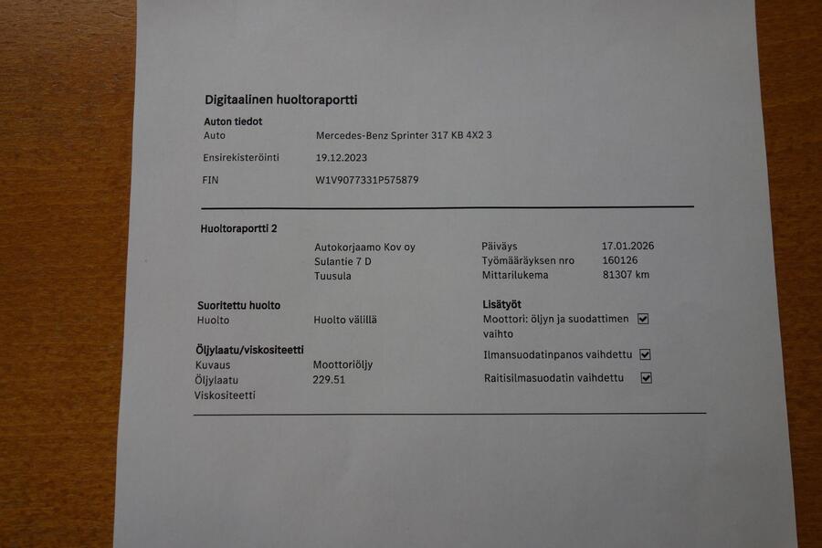 Mercedes-Benz Sprinter vaihtoauto