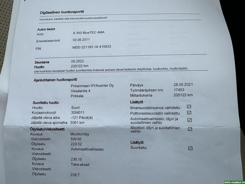 Mercedes-Benz S vaihtoauto