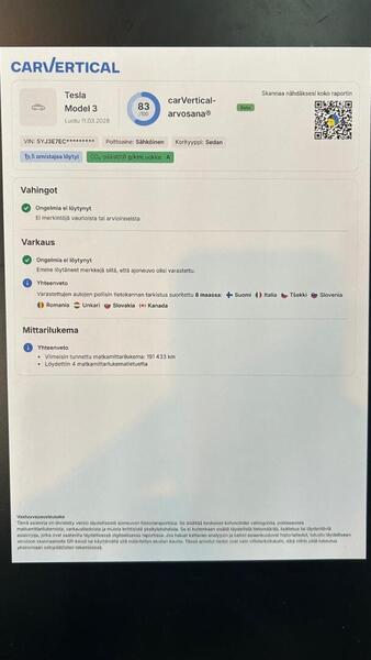 Tesla Model 3 vaihtoauto