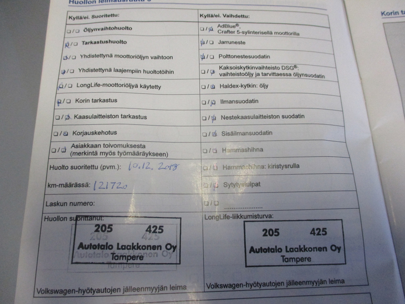 Volkswagen Crafter vaihtoauto