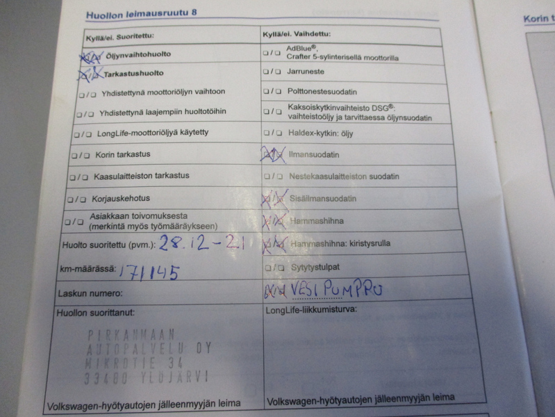 Volkswagen Crafter vaihtoauto