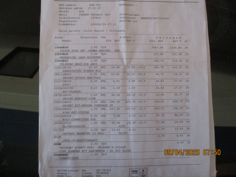 Kia Carens vaihtoauto