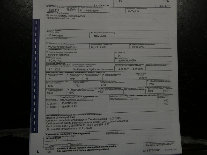 Volkswagen New Beetle vaihtoauto