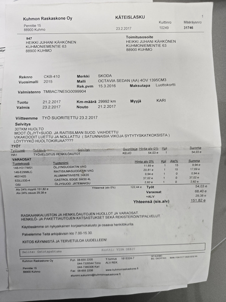 Skoda Octavia vaihtoauto