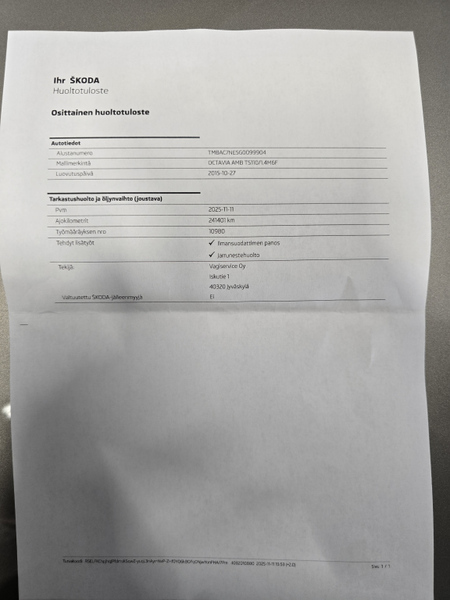 Skoda Octavia vaihtoauto