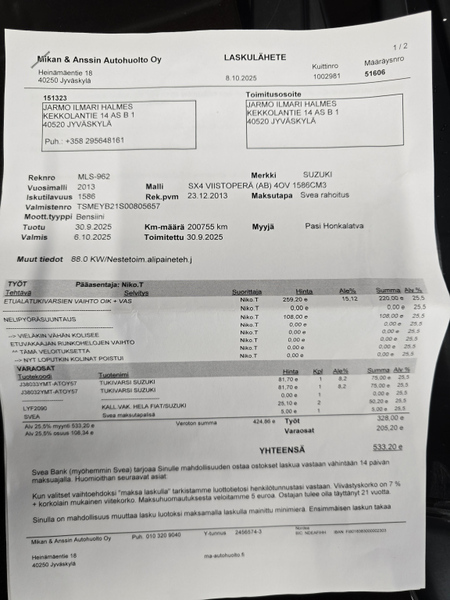 Suzuki SX4 vaihtoauto