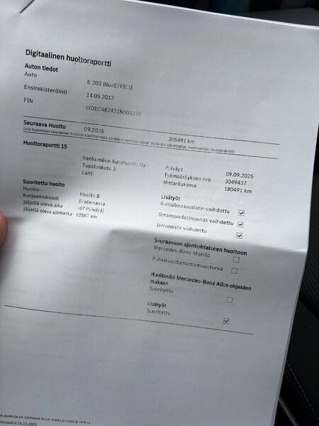 Mercedes-Benz B vaihtoauto