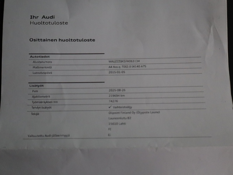 Audi A4 vaihtoauto