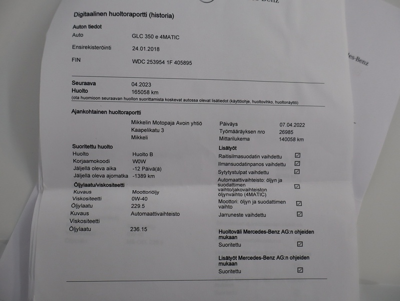 Mercedes-Benz GLC vaihtoauto